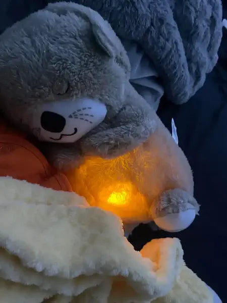 Breathing Otter Baby Soothing Sound and Light Plush Doll Toy