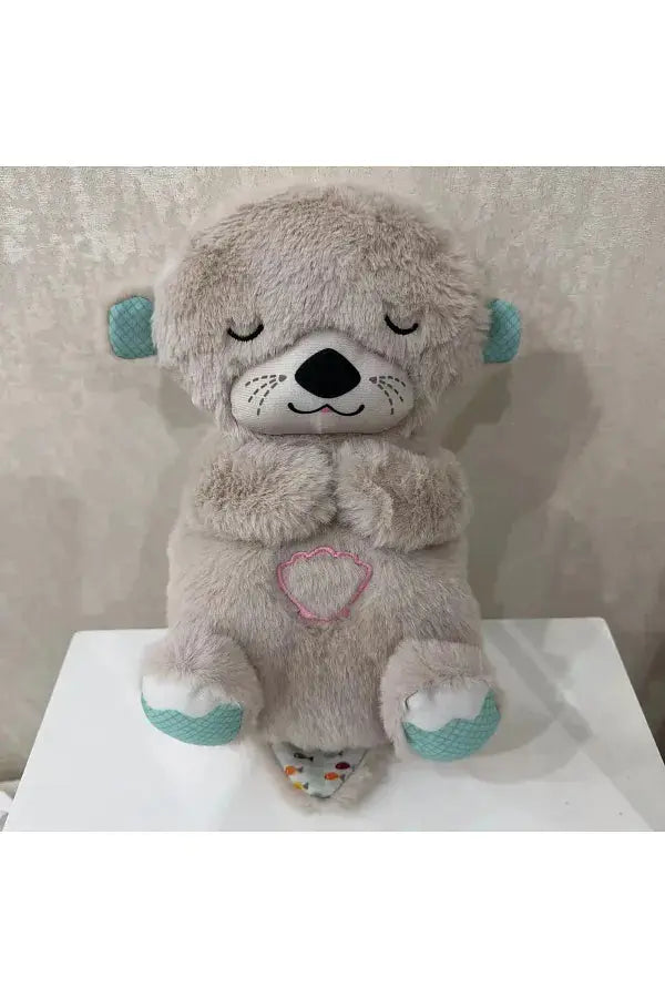 Breathing Otter Baby Soothing Sound and Light Plush Doll Toy