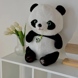 Locket Teddy Panda Soft Toy, Premium Plushie with Adorable Paws Tag