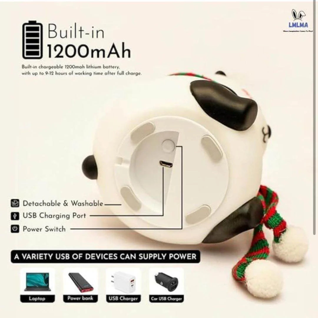 Cute Panda Table Lamp - Squishy, Color-Changing, USB Rechargeable