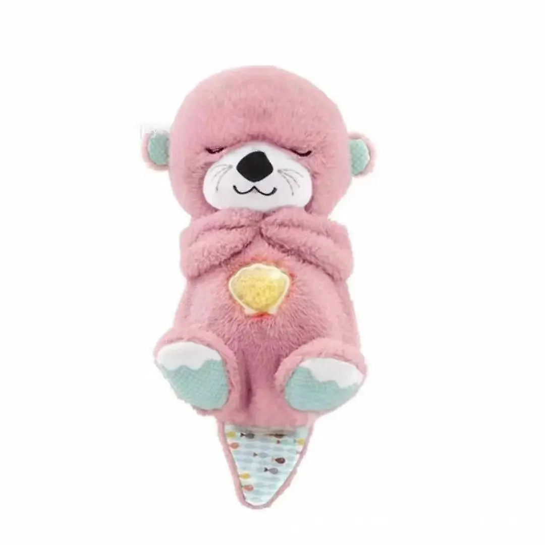 Breathing Otter Baby Soothing Sound and Light Plush Doll Toy