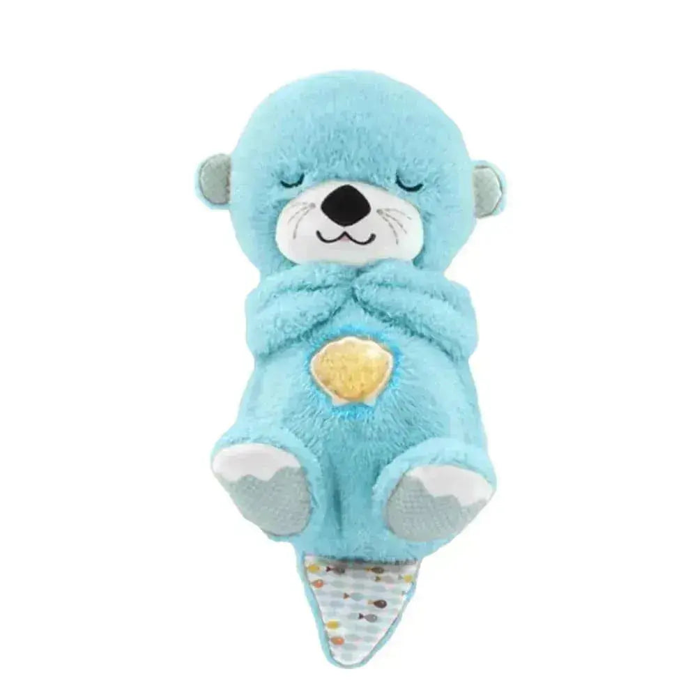 Breathing Otter Baby Soothing Sound and Light Plush Doll Toy